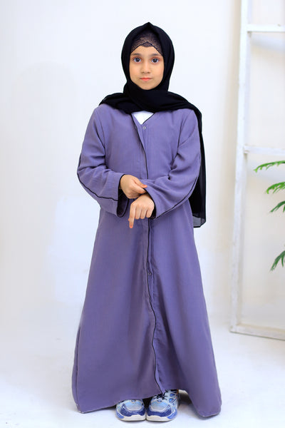 Grey CEY Fabric Abaya.(Stitch)