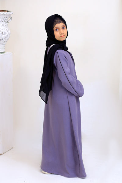 Grey CEY Fabric Abaya.(Stitch)