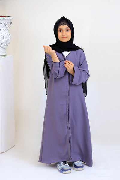 Grey CEY Fabric Abaya.(Stitch)