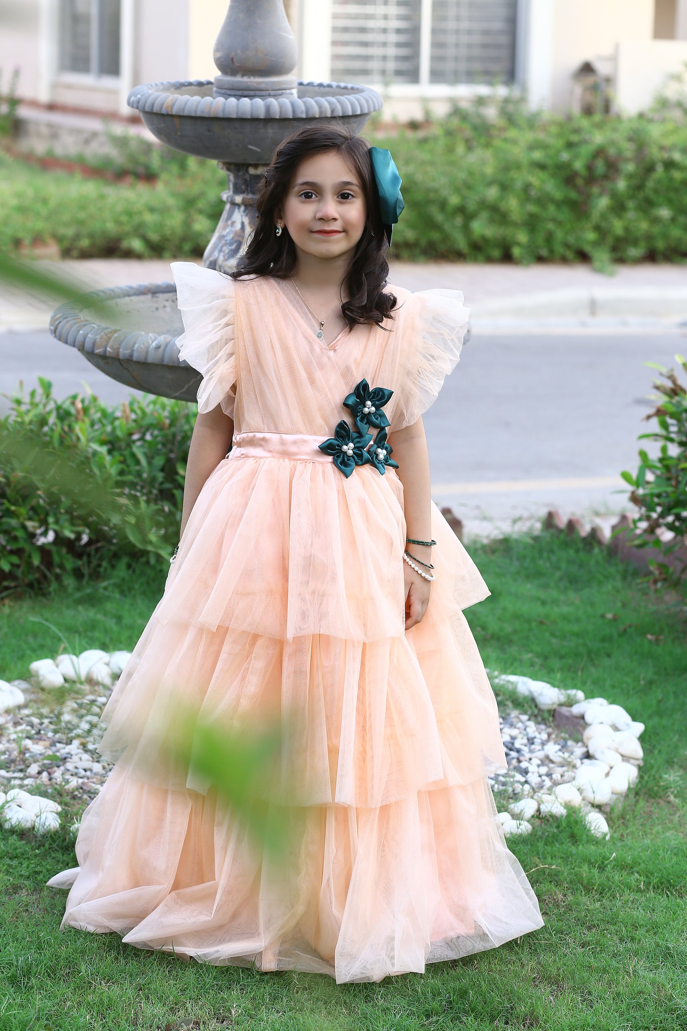 1 piece Beautiful PEACH Net MAXI.(Stitch)